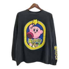 Kirby 별의 커비 긴소매 T셔츠 게임 캐릭터 소매 프린트 블랙(맨즈 XL) 중고 헌 옷 U2071