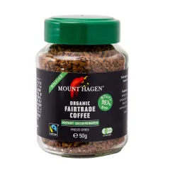 【人気商品】オーガニック フェアトレード ハーゲン カフェインレス インスタントコーヒー マウント 50g