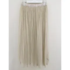 ◇ w closet シャイニー サテン リバーシブル ロング フレア スカート サイズF ベージュ レディース  【中古】 【1207010000580】