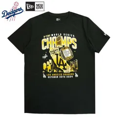 NEW ERA ニューエラロサンゼルス ドジャース 8タイム ワールドシリーズチャンピオンズ Tシャツ【クリックポスト対応可】LA DODGERS MLB オフィシャル アイテムBLACK(ブラック)男女兼用 スポーツ メジャーリーグ大谷翔平 山本由伸 ロゴ