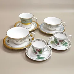 M618　ノリタケ　カップ＆ソーサー5客まとめ　欠品有り