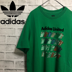 90s⭐️Adidas United 各国代表ユニフォーム Wカップ記念 Tシャツ L トレファイルロゴ vintage グリーン