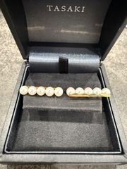 美品 タサキ TASAKI 750 バランス エラ リング 約12号 あこや真珠