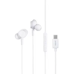 マクセル　maxell　マイク＆コントローラー搭載　USB Type-C端子専用　ダイナミック密閉型カナルイヤホン　(ホワイト)　MXH-CC200WH