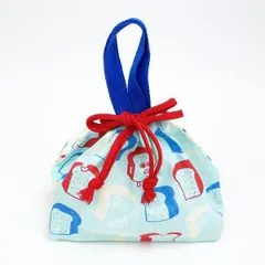 パンどろぼう ランチ巾着 巾着袋   入園入学 新学期 お弁当 ランチ キッチン ブルー