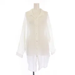 プラージュ Plage LES ATELIERS FRANCAIS DE CONFECTION LOOSE ルーズシャツ ブラウス 長袖 オープンカラー シアー シースルー F 白 ホワイト 22050923001210 /BBのサムネイル