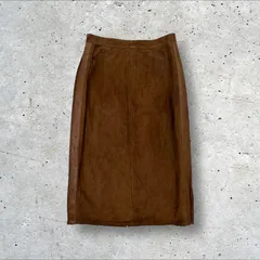 イタリア製 ヴィンテージ PRIDE 本革 スウェードレザー アニマル パイソン柄切替 タイトスカート 40