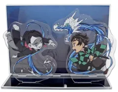 【中古】アクリルスタンド・アクリルパネル [単品] 竈門炭治郎＆魘夢 みにきゃらジオラマアクリルスタンド 「劇場版 鬼滅の刃 無限列車編 その刃で、悪夢を断ち切れセット」 同梱品 エアコミケ2グッズ