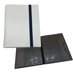 ING STYLE トレカ ファイル 40ページ 【 360枚収納可能 】 バンド付き カードファイル カードバインダー 横入れ 大容量 (ホワイト 1