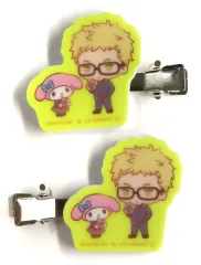 【中古】アクセサリー(非金属) 月島蛍×マイメロディ アクリルヘアクリップ(左右2個セット) 「ハイキュー!!×サンリオキャラクターズ POPUP STORE in PARCO」