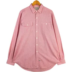 古着 80年代 ラルフローレン Ralph Lauren 白タグ 長袖 コットンストライプシャツ メンズL相当 ヴィンテージ/eaa588791