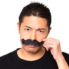 宴会の達人 紳士なひげ 黒 ジェントルマン マジシャン 手品師 男前 口ひげ つけヒゲ 付け髭 コスプレ