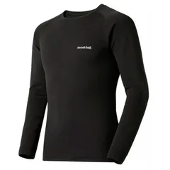 [モンベル] インナー ジオライン EXP. 厚手 #1107712 軽量 保温 ラウンドネックシャツ 薄手 中厚手 厚手 XL1 montbel メンズ レディース 冬 防寒 スキー スノボー スノーボード シャツ s m l xⅼ  [ブラック] [XL]