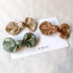 リボンヘアバンド Dot flowers 2個セット