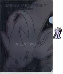 【中古】グッズセット メガミュウツーY/メガミュウツーX レンチキュラークリアファイル＆ステッカー 「一番くじ Pokemon 『メガシンカ』」 H賞
