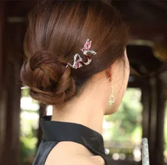 かんざしヘビ蝶シンプル細いお洒落可愛いユニークコスプレメンズアクセサリーシルバー