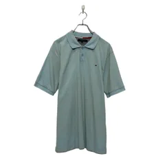 TOMMY HILFIGER 半袖 ロゴ ポロシャツ XL ライトブルー ビッグサイズ トミーフィルフィガー 古着卸 アメリカ仕入 a607-6835
