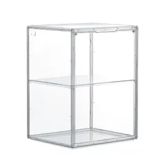 八番屋 フィギュアケース 収納 透明展示ケース マグネット式扉 コレクションケース 積み重ね可能 幅29.2×奥25×高さ40cm クリア 一つ