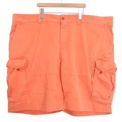 90's ポロラルフローレン カーゴショーツ ショートパンツ メンズW48 オレンジ系 pc-0034