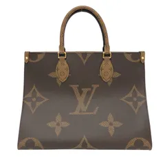 LOUIS VUITTON ルイ・ヴィトン 2way オンザゴーMM M45321 トートバッグ/ジャイアント・モノグラム キャンバス ブラウン レディース 【中古】