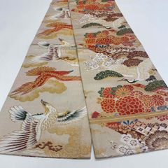 丸帯 アンティーク ヴィンテージ 全通 金帯 384cm 花嫁衣装 貸衣装 中古 リサイクル 結婚式 婚礼 着付け 舞台 きもの 着物 4096