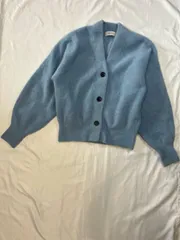 【223053】Adam et Rope' アダム エ ロペ  カーディガン　長袖ニット　フォックス・ウール混合　ストレッチ　D  ・ ライトブルー