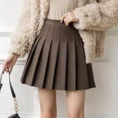 ☆ ダークブラウン ☆ Lサイズ ☆ プリーツスカート ハイウエスト mmpskirt25a プリーツスカート ミニ レディース ミニスカート ミニスカ ショートスカート フレアスカート スカート レディーススカート プリーツ ショート丈 ミニ丈 フレア