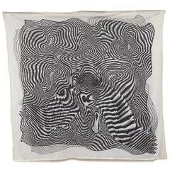 T05/104HERMESエルメス 大半スカーフカレ90シルクジャージー影絵遊び