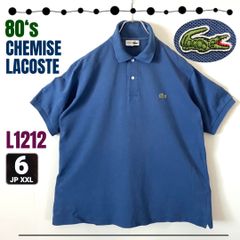 80s CHEMISE LACOSTE/シミーズラコステ★L1212★文字ワニ/ワンポイント★大沢商会/D-TK9029★鹿の子ポロシャツ ★サイズ6/JPメンズXXL   #2504A106