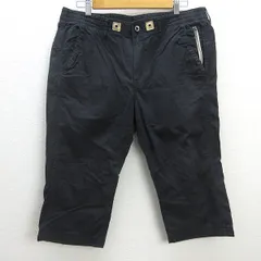 G■ビームス/BEAMS クロップドパンツ/コットン【L】黒/men's/107【中古】■