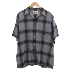 25SS即完売人気カラー　ワコマリア　オンブレチェックシャツ　Lサイズ 即完売 ワコマリア オンブレチェックシャツ ホワイト Lサイズ