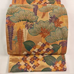 ｍ2142＊正絹 花井幸子落款 金駒刺繡 松 トール 手縫い仕立て 訪問着 m2142＊正絹 花井幸子落款 金駒刺繡 松 トール 手縫い仕立て