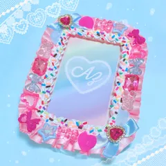 トレカケースデコ໒꒱· ﾟ B8 まじかるピンク♡ホイップ×カラースプレー〔No.56〕