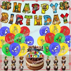 新作　トゥントゥンサフール C ブレインロッドRobiox 誕生日 バルーン 飾り付け ガーランド ハッピーバースデー 風船 プレゼント おめでとう 男の子 女の子 ロブロックス 記念日 グッズ イベント 装飾 豪華 子供パーティー