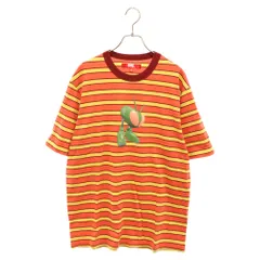 SUPREME (シュプリーム) ×JUNYA WATANABE Stripe S/S Top×ジュンヤワタナベ ストライプ 半袖Tシャツ オレンジ/イエローのサムネイル