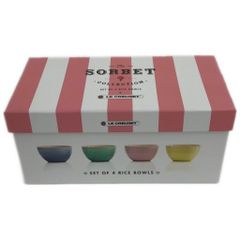 C677 D LE CREUSET ル・クルーゼ　ソルベ コレクション ライスボウル 4個セット【U】