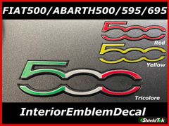 フィアット500 アバルト500/595/695　インテリア500 デカール