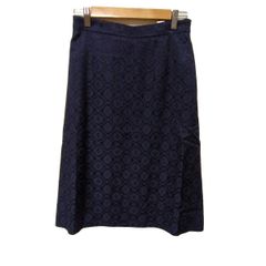 PaulStuart(ポールスチュアート) ロングスカート サイズ6 M レディース美品  - ダークネイビー