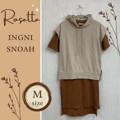 合わせやすい 体型カバー♪レディース 春秋 パーカー ワンピース M INGNI イング SNOAH エスノア ベスト ジレ 重ね着風 レイヤード風