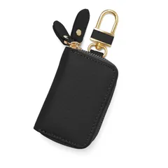 【即日発送】レディース キーレス キーホルダー ダブルファスナー スマートキー bp-2010 レザー 2個収納 本革 キーケース スマートキーケース [ブランポム]