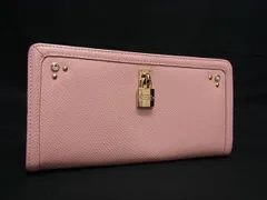 ■美品■ Samantha Thavasa サマンサタバサ プチチョイス レザー カデナ ラウンドファスナー 長財布 ウォレット ピンク系 DI7462