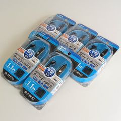 イヤホンマイク D248 SEIWA 平型イヤホン端子専用５個セット（中古、長期保管品）