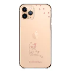 iPhone14ProMax ケース カバー アイフォン14 プロマックス スマホケース ハードケース 落書き 猫 ねこ ネコ 肉球 シンプル くイラスト おしゃれ 大人 透明 クリア カラー03