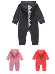 新作オシャレ恐竜怪獣 赤ちゃん用ロンパース 男の子 女の子 帽子付きベビー服