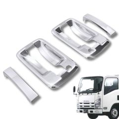 いすゞ 07エルフ 07フォワード NEWギガ ファイブスターギガ 対応 サイド ドアハンドルカバー 左右セット ガーニッシュ カスタム 外装用品