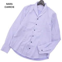 イタリア製★ NARA CAMICIE ナラ カミーチェ 通年 ジャガード 総柄 長袖 シャツ Sz.XL　メンズ 大きいサイズのサムネイル