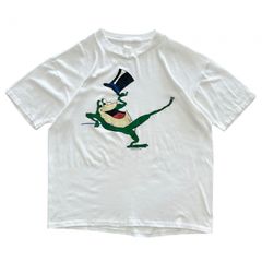 XL 80s ルーニー・チューンズ ミシガン・J・フロッグ ヴィンテージ キャラクター Tシャツ カエル シングルステッチ ポリコットン ホワイト