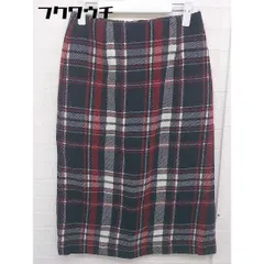 ◇ BEAUTY & YOUTH UNITED ARROWS チェック 膝下丈 スカート サイズM ネイビー レディース  【中古】 【1111120007578】