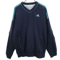 アディダス ゴルフ 2way ウェア O ネイビー×ブルー adidas プルオーバー ジャケット  半袖 メンズ