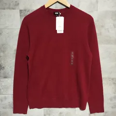 【未使用品】カシミヤクルーネックセーター　Мサイズ　レッド 赤　カシミヤ100%　長袖　ユニセックス　レディース